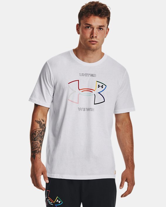 Camiseta de manga corta UA Pride para hombre, White, pdpMainDesktop image number 0